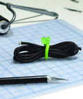 Silicone Cable Tie Set For Easy Cord Organization Including 4 Inch, 6 Inch, And 12 Inch Ties In Black Blue And Green Reusable Bundling Straps For Earphones, Computer Cords, Home Office And Kitchen