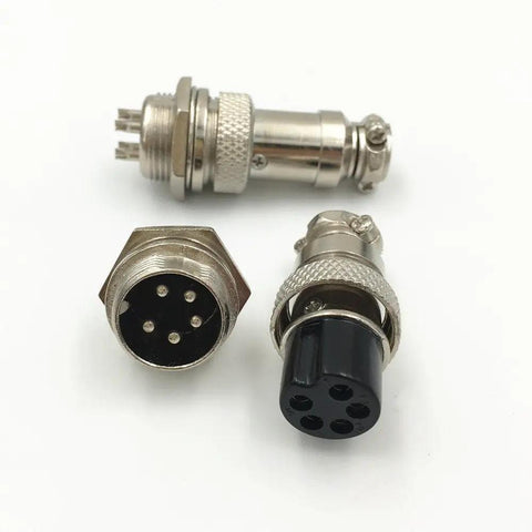 5 Pin XLR Connector Kit with 5 sets of male and female plugs for guitar rig power supply aviation and ham radio projects