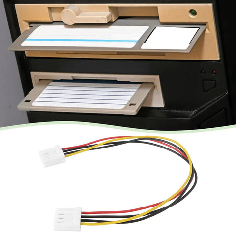 20cm 4 Pin To 4 Pin Floppy Drive Power Cable For 3.5 Inch Floppy And Gotek Drives Internal PC Power Lead For Tight Rigs Easy Install Durable 4 Pin To 4 Pin Adapter For Motherboard, 4-pin cable with white connectors