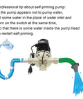 Illustrated guide for using Industrial Diaphragm Water Pressure Pump For Irrigation, 9.2 GPM, 115V, 23 PSI, Lift 11m, 370W