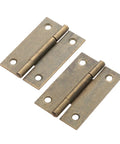 Two Pack 50x33mm Antique Brass Furniture Hinges For Cabinets And Drawers Door Butt Hinge Vintage Decorative Hinges