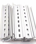 20 Pieces DIN Rail Slotted Aluminum Mounting Rails RoHS Compliant 8 Inch Long 35mm Wide 7.5mm High Silver Finish Heavy Duty Rails Kit