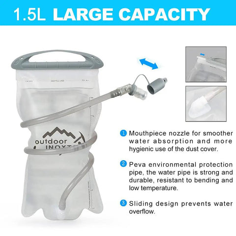 1.5L insulated water bladder for Lightweight Hydration Vest Backpack With 1.5L Insulated Water Bladder ergonomic ventilated pack