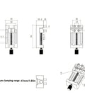 Super Cool Mini Drill Press Vise With Rubber Soft Jaws For Aluminum Alloy Woodworking Projects dimensions and design schematic.