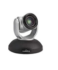 Game Changing Roboshot 20 UHD PTZ Camera With 20x Optical Zoom And Ridiculously Sharp Imaging For Flawless Virtual Calls Slick Black Build designed for daily team hustle, featuring a silver and black design.