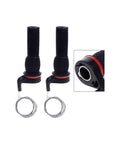 2Pcs Bicycle Twist Grip Gear Shifter Handle Set For Mountain Bikes, 18 21 Speed Derailleur, black grips with aluminum ends