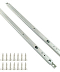 12 Inch Full Extension Drawer Slides Set 21.26 Inch Open Length 2 Pack Metal Ball Bearing Two Way Kitchen Drawer Rails With Mounting Screws Heavy Duty Hardware For Smooth Silent Glides And Easy Installation, 2 metal drawer slides with screws