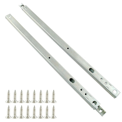 12 Inch Full Extension Drawer Slides Set 21.26 Inch Open Length 2 Pack Metal Ball Bearing Two Way Kitchen Drawer Rails With Mounting Screws Heavy Duty Hardware For Smooth Silent Glides And Easy Installation, 2 metal drawer slides with screws