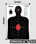 Silhouette Target Pack For Shooting Practice 23X35 Inches White And Black 50 Count Targets For Handguns Rifles Airguns BB Guns Ideal