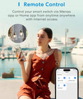Woman using phone to control lights with 3 Way Smart Light Switch Works With HomeKit Siri Alexa Google Assistant SmartThings 2.4GHz WiFi