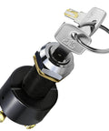 Three Position Key Off On Start Boat Ignition Switch For Outboard Motors with brass terminals and stainless steel housing