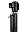 Heavy Duty 220V Hydraulic Pump With 10L Steel Oil Tank And 2950 PSI Max Pressure For Auto Repair Shops, side view of pump.