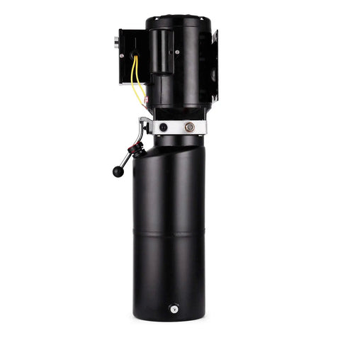Heavy Duty 220V Hydraulic Pump With 10L Steel Oil Tank And 2950 PSI Max Pressure For Auto Repair Shops, side view of pump.