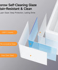 Bathroom Wash Basin(45 * 31 * 13cm) - Countertop/Wall-Mounted Recular Sink (Whitle) with self-cleaning 3-layer glaze features.