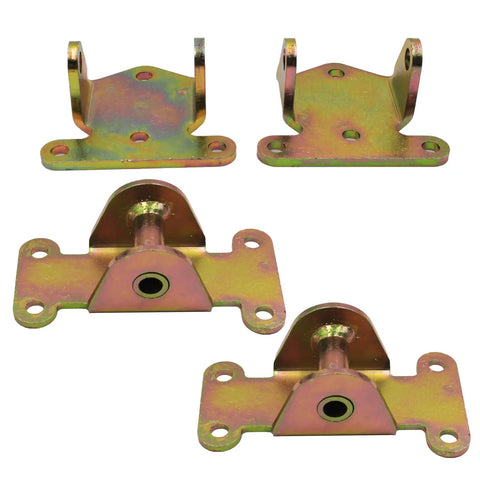 Solid Motor Engine Mount Kit For Small Block And Big Block Chevy Frame Mounts For Rat Rod And Street Builds Heavy Duty Bracket Set Eliminates Engine Movement And Torque Loss SBC BBC Mounts, steel mounts and pads