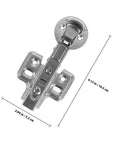 Hydraulic Damping Cabinet Hinge With Quiet Closing Stainless Steel, Two Pack, Soft Close, Rust Resistant, 4.13x2.04 inches