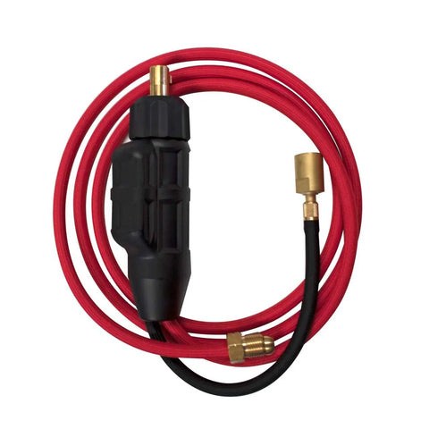 SafeLoc 35M Dinse Male Half Inch Water Cooled Gas Thru Cable Connector For TIG Power Cables Inverter Ready Pro Grade Build Durable Insulated Twelve Point Eight Millimeter