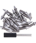Premium Stainless Steel Lug Nuts With Spike Acorn Design 24Pcs Hex Screws M3 2.7mm for 1.9 and 2.2 VP Off Road Wheels