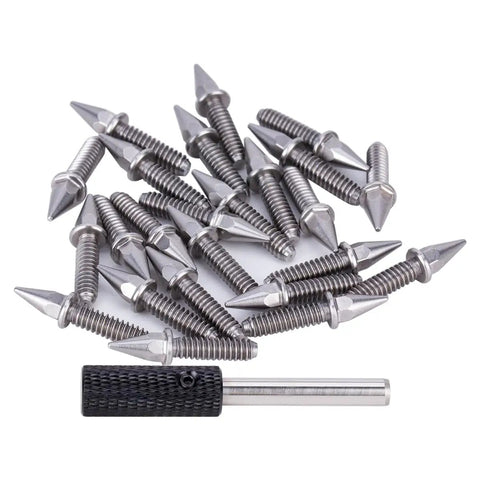 Premium Stainless Steel Lug Nuts With Spike Acorn Design 24Pcs Hex Screws M3 2.7mm for 1.9 and 2.2 VP Off Road Wheels