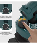 Built Badass 1200W Electric Spray Gun With Three Meter Hose Flow Control, showing power dial adjustment for spray settings.