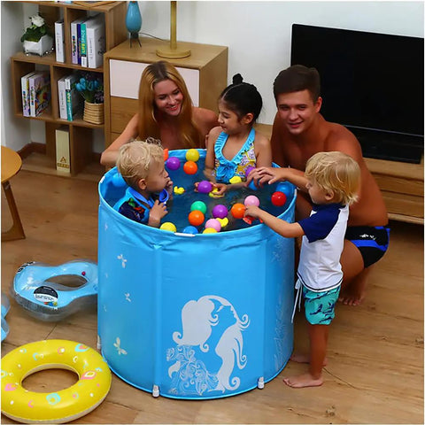 Portable Bathtub With Cover For Adults, Folding Spa Soak Tub, 31 Inch Freestanding Soaking Tub, Non Inflatable Ice Bath Tub