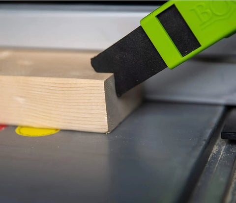 Mini PushPRO PP2 Push Stick for table saws with EVA tip pushing wood for smoother cuts, superior grip