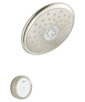 Spectra ETouch 4 Function Shower Head With Wall Mounted Remote 2.5 GPM Brushed Nickel Finish Easy One Touch Spray Change