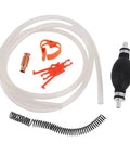 Portable Hand Fuel Transfer Pump With 8.2 Ft PVC Siphon Hose, Quick Gasoline Transfer For Cars, Lawn Equipment, Motorcycles, Easy Shake Siphon Action, High Efficiency Up To 3.5 GPM with hose and clamps