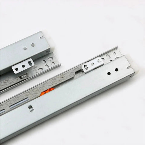 Floor Mounting Drawer Slides For Cabinets And Cupboards, Underfloor Guides And Rails, Durable Steel, 500mm Length