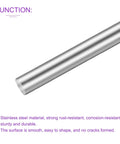 304 Stainless Steel Rods 200mm By 3.5mm, 5 Pack Lathe Bar Stock for DIY Model Builds, rust-resistant surface, side view