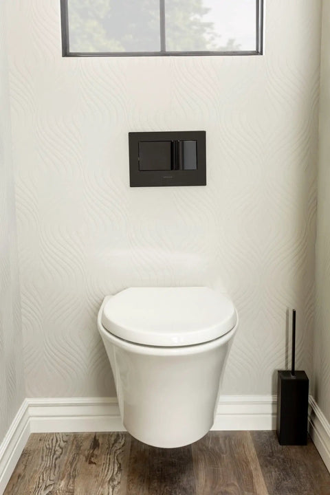 K-8857-0 Bevel Toilet Fitting White For In Wall Tank And Carrier System Large Flush Actuator Plate Opening Dual Flush