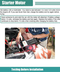 Instructions for testing battery voltage before installing Starter Replacement For Optima 2012-2014 2.4L, Sorento 2011-2014