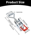 Stainless Steel Toggle Clamp Latch With 100 Kg Holding Capacity And Adjustable Quick Release Buckle For Metal Fixtures On Boxes, Cabinets, And Side Walls 220 Lbs Built Tough product size dimensions