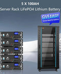 Heavy Duty Off Grid Solar Bundle Featuring Turnkey 10 Kilowatt Hybrid Inverter Paired With Twelve 550 Watt Panels And Five 51.2 Volt LifePo4 Batteries Delivering Rock Solid Home Rv Backup Juice Any Day, featuring 5 x 100AH LiFePo4 batteries in server rack.