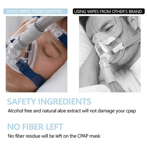 CPAP mask cleaning wipes canister, unscented, 160 count, alcohol-free, for mask, tubes and accessories