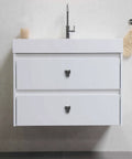 White vanity with Dope Four Pack Skull Drawer Knobs Zinc Alloy Heavy Duty Hidden Handle With Screws For Decorative Drawers Antique Silver Finish