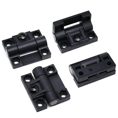 4 Pack Black Adjustable Torque Door Hinges Nylon Butt Hinges 43x37x13mm Corrosion Resistant Easy To Adjust At Any Angle