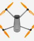 DJI drone with orange Stealth Propellers For DJI Mavic 3 Series Orange 4 Pack Low Noise Up To 2 dB Reduction And 37 Percent Sound Power Reduction Plus About 2 Minutes Longer Flight Time And Improved Efficiency.