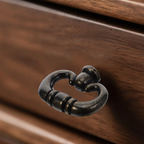 Vintage Zinc Alloy Single Hole Cabinet Pull Handles Set, Retro Style Drawer Hardware for Kitchen Cabinets, Dressers, Wardrobes, Durable Polished Finish, 4 Pack With Retro Vibe
