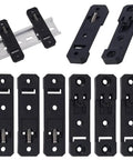 10 Pack DIN Rail Mounting Brackets 76x20x8mm Rectangle Universal Nylon Mounting Supports for Industrial Electrical Clamps