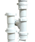 White Air Admittance Valve Trap Assembly Kit with One and a Half Inch Vent for kitchen and bathroom sinks installation.