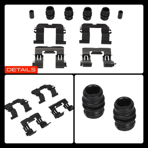 Upgrade Your Ride With A Premium Rear Side Disc Brake Hardware Kit Built For Subaru Outback Forester Legacy Brz And Tribeca Models Using Heavy Duty Components For Smooth Stopping Power And Long Lasting Durability Under Any Driving Condition. rear brake hardware kit, black steel clips and dust boots