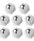 Self Adhesive Mini Caster Wheels For Small Kitchen Appliances And Countertop Items, 360 Degree Swivel ABS Wheels, White, 8 Pack