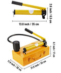 Heavy Duty 15 Ton Hydraulic Knockout Punch Kit With Conduit Hole Cutter Set on metal carrying case