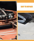 Forty Pc Set Of Heavy Duty Pp Welding Rods Perfect For Fixing Car Bumpers And Wire Mesh In A Snap For Any Auto Repair Job You Need To Do Quick Today on a workshop floor with tools.