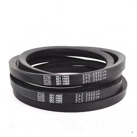 Premium Japanese Rubber Narrow V Belt For Heavy Duty Industrial Power Transmission And Conveyor Systems featuring black durable design.