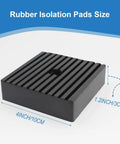 Solid Rubber Shock Pad For Air Compressors And Industrial Equipment Anti Vibration Isolation Pad 4 Inch By 4 Inch