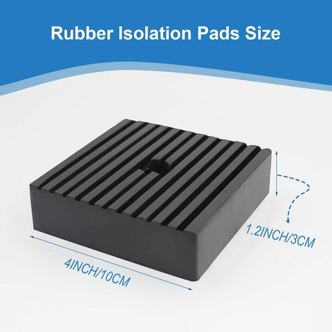 Solid Rubber Shock Pad For Air Compressors And Industrial Equipment Anti Vibration Isolation Pad 4 Inch By 4 Inch