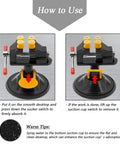 Universal Mini Drill Press Vise With Suction Cup Base 360 Degree Rotation shown on smooth desktop surface.