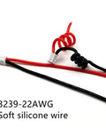 20 Sets Mini Micro PH 2.0mm 2 Pin Male And Female Connector Kit With 10cm Silicone Wire Cables coiled and straight.